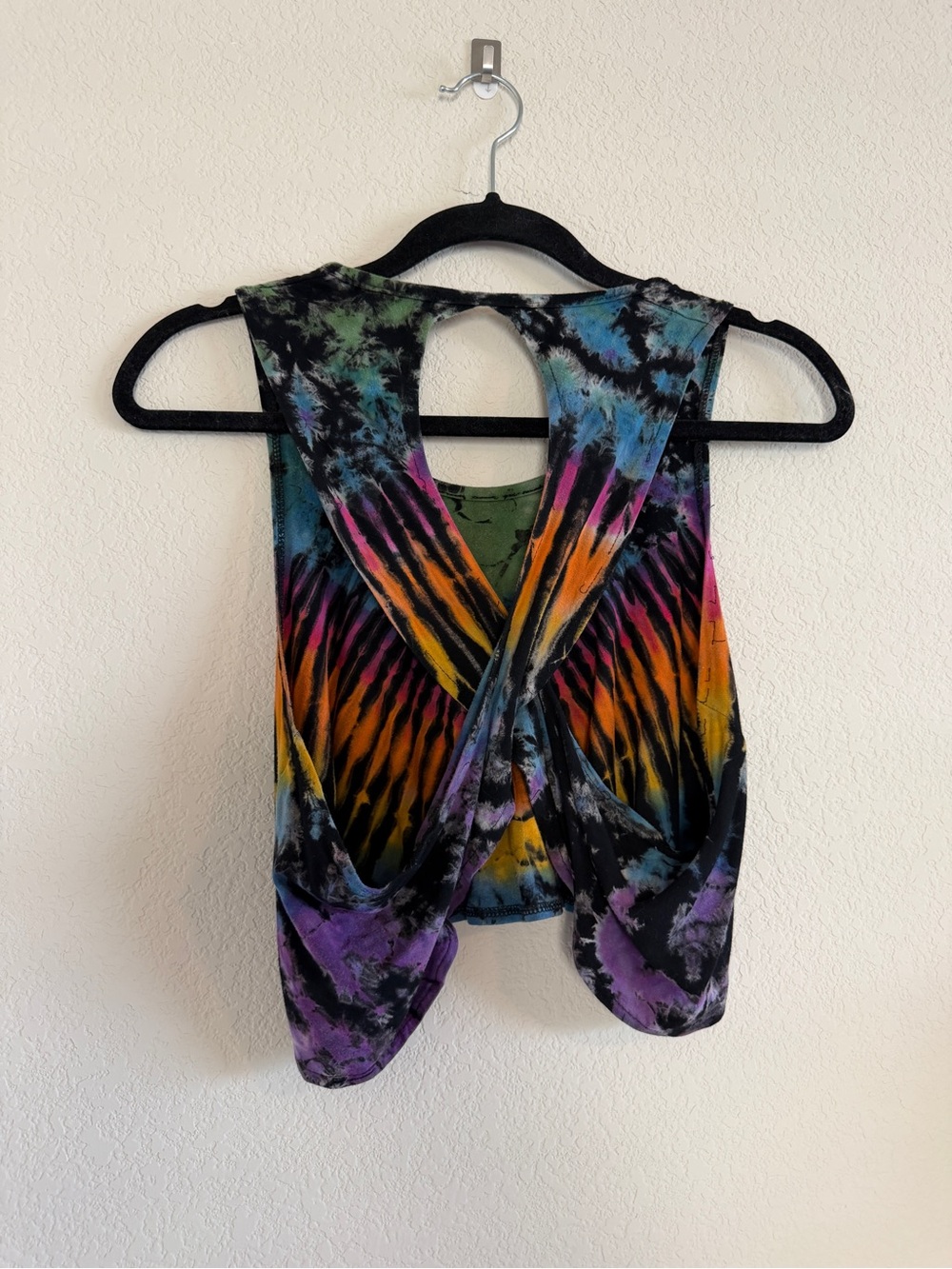 Kathmandu Multicolor Tie-Dye Racerback Crop Tank - Picture 4 of 5